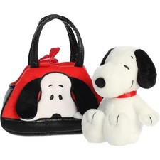 Aurora Fancy Pals Peanuts Snoopy Stuffed Animal - 8-Inch Plush with Purse Carrie