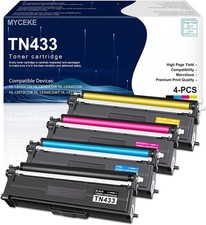 4 Pack TN433 Toner Cartridges For Brother HL-L8260CDW HL-L8360CDW TN431 Printer