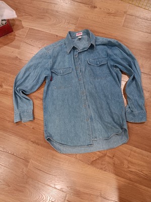 Edwin Jeans Denim Shirt Mens Size Medium metl Button