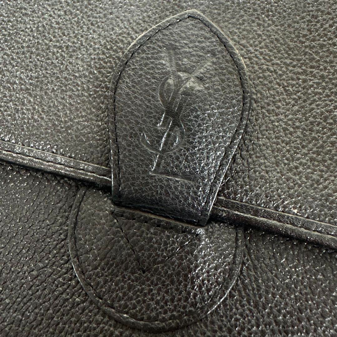 Borsa a tracolla Yves Saint Laurent YSL pelle nera oro logo ferramenta usata