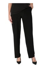 Susan Graver LK Luxe Pull-On Pants with Pockets Black