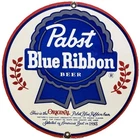 VINTAGE PABST BLUE RIBBON BEER PORCELAIN SIGN GAS STATION OIL BUDWEISER MILLER