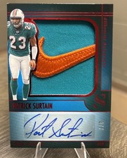 2025 Panini Silhouette Patrick Surtain Nike Swoosh Patch Auto 2/7 Miami Dolphins