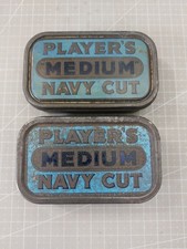 2 x Players Medium Navy Cut Tin Vintage