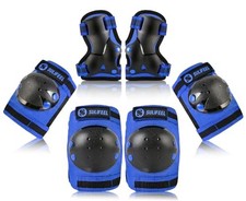 Kids Skating Knee Pads Elbow and Wrist Guards Set of 6 for Ages 3-15 Small