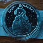 1 Oz Silver Round 2002 Christmas     100% Silver Round  No Reserve Auction !