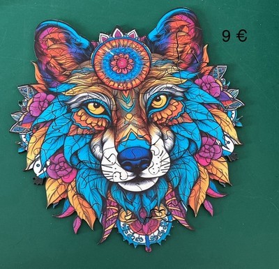 Holzpuzzle wooden Puzzle Valentinstag Geschenk Wolf Wolfspuzzle Tierpuzzle