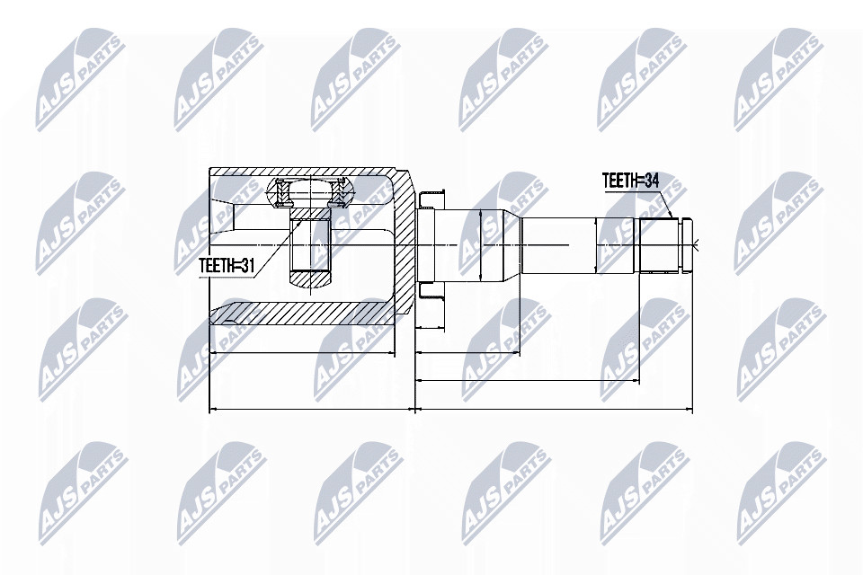 N.T.Y. NPW-DW-017.NTY Joint Kit, drive shaft for CHEVROLET