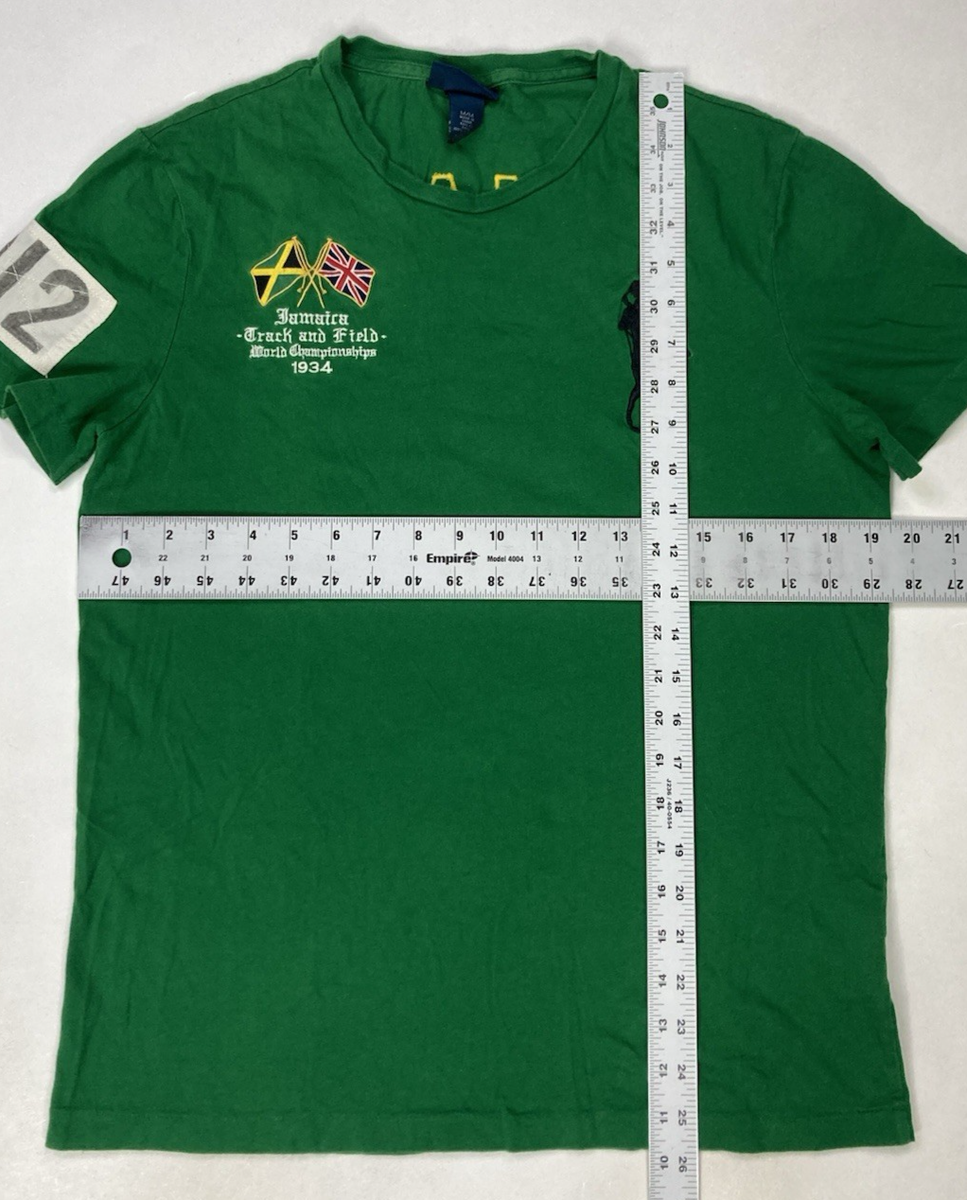 Polo Ralph Lauren Jamaica T-shirt Men Medium Green Big Pony 012