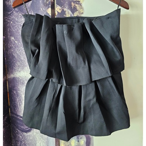 House of Dagmar Black Strapless Sculpted Tube Top Women Size 42 EU (US 12) TP01