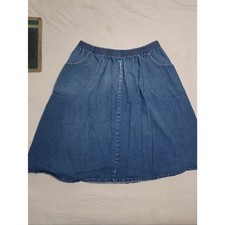 Vintage Gitano Classic Jean Denim A-Line Skirt 34 36 Inch Waist Cotton