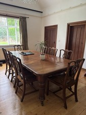 Large Antique Victorian 8 Seater Extendable Dining Table