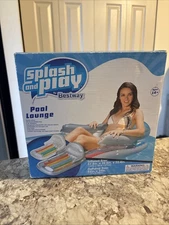 2014 Bestway Pool Lounge Headrest Armrest Cupholder Air Mat Chair Float Lounge