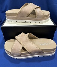 NWT J/SLIDES NYC Sand Suede Boo Sandal - Sz 10
