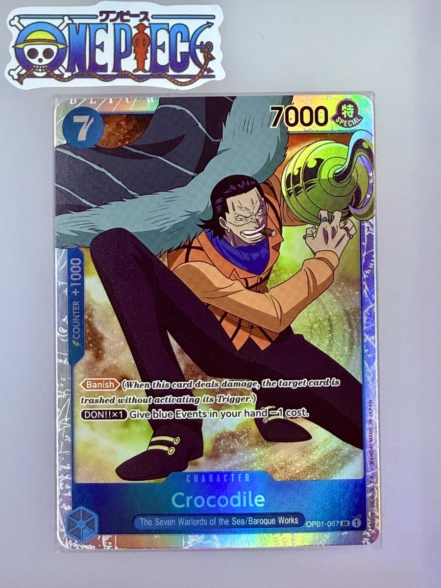 One Piece Card Game🏴‍☠️COLOR: BLUE OP01-067 CROCODILE SR FOIL