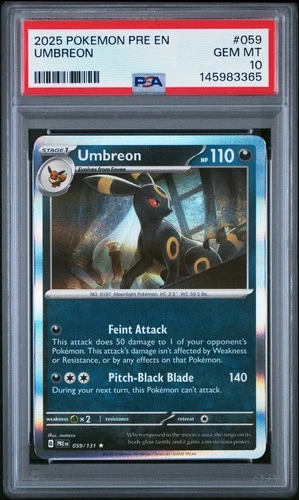 2025 POKEMON PRE EN-PRISMATIC EVOLUTIONS #059 UMBREON PSA 10