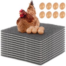 12 Pcs Nesting Pads for Chicken Coop, 12x12 Inch Washable Plastic Nesting Box...
