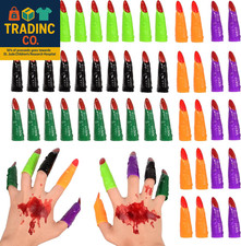 Halloween Witch Fingers Colorful Witch Nails, 50 PCS Plastic Fake Fingers Pointe