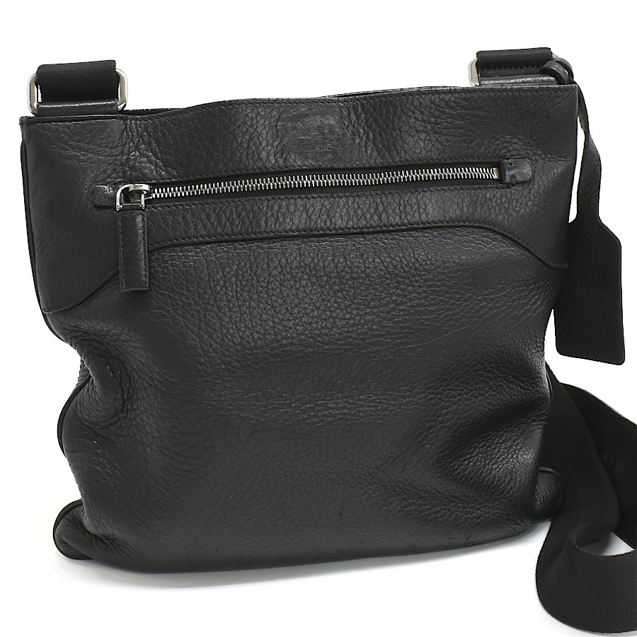 RARE PRADA Black Leather Crossbody Shoulder Bag