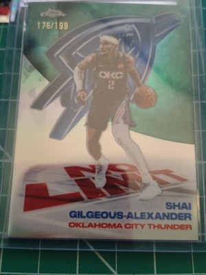 ⚡2025-26 Topps Chrome Update NBA Shai Gilgeous-Alexander No Limit Aqua #/199🔥