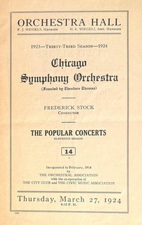 CARL FLESCH violinist ERNST VON DOHNANYI pianist program Chicago Symphony 1924