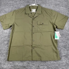 Marmot Shirt Mens Large Green Short Sleeve Button Up Camp Outdoor Hiking New