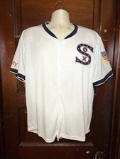 Chicago White Sox Jersey Mens Medium White Retro Logo SGA MLB Summer Xfinity