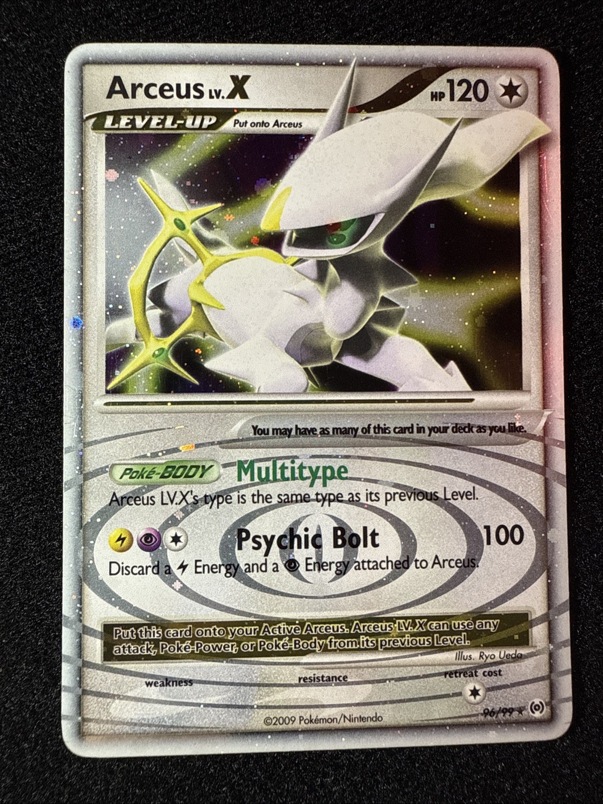 Pokemon Arceus Lv.X Platinum Holo #96/99 Ultra Rare 2009