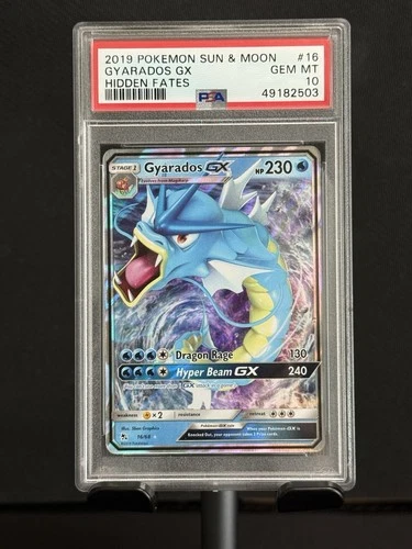 Pokémon TCG Gyarados GX 16/68 Hidden Fates Ultra Rare Holo PSA 10
