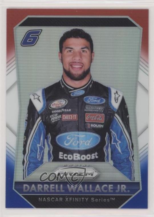 2016 Panini Prizm NASCAR Red White & Blue Bubba Wallace Darrell Jr #34 g1z