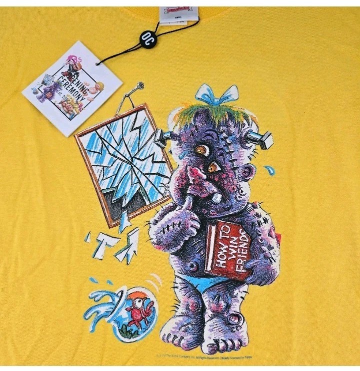 Garbage Pail Kids x Opening Ceremony T-Shirt Men's Yellow Small Designer NEW 👕