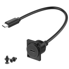 QIANRENON PD 60W USB C Panel Mount Connector Fast Charging Short 19mm x 24mm