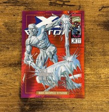 2024 Skybox Marvel Masterpieces ‘92 Platinum Iceman Variant Cover Red Prism /292