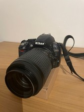 Nikon D3100 DSLR Camera / Nikon DX 55-200mm / x2 OEM Batteries + Charger