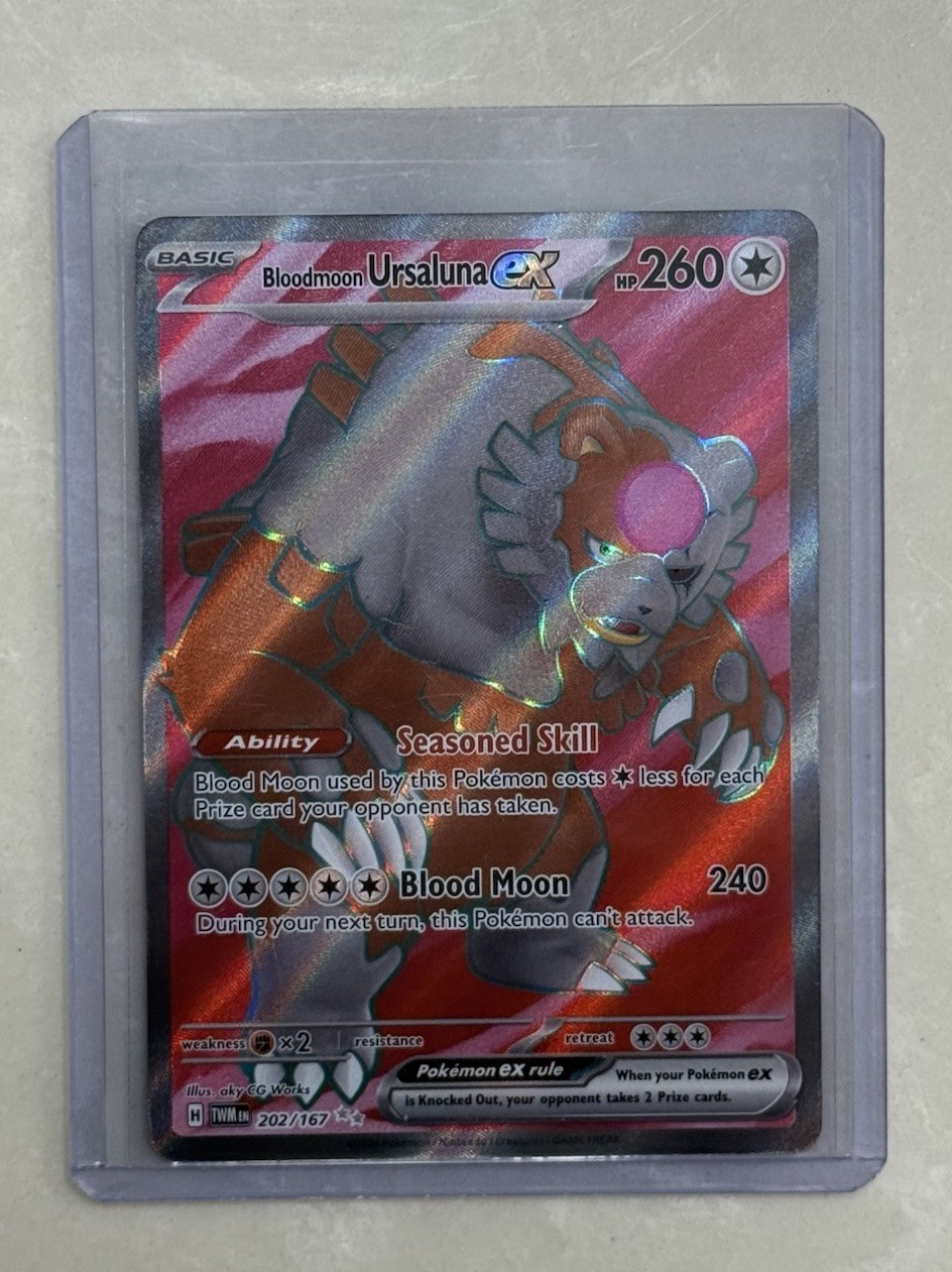 Pokemon TCG Bloodmoon  Ursaluna ex 202/167 Sv06: Twilight Masquerade Holo NM