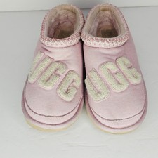 Kids UGG Tasman Logo Pink Slip On Slipper Shoes 1140370K Size 4 Cozy