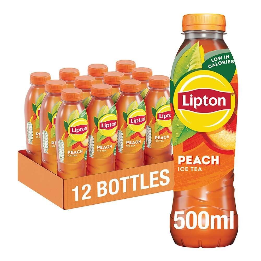 Lipton Ice Tea Peach Juice Still Soft Drink Bottle Fruity Taste Pack 12 x 500ml - Image 3