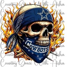 Sublimation Print Cowboys Skull Football Ready To Press Paper Ink Heat Transfer