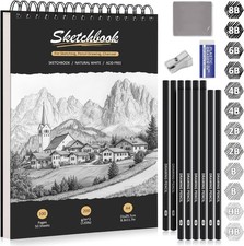 DazSpirit A4 Sketchbook, Hardcover Sketch Book with 200g/m� Thick Paper