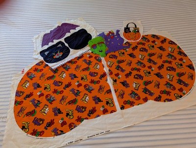 Halloween Christmas Fabric Lot Treat bag Appliques Holiday Stocking DIY crafts