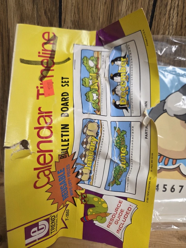 Juego de tablón de anuncios de línea de tiempo calendario Trend Enterprises 1985 vintage Foto 2 de 4