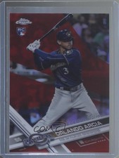 2017 Topps Chrome Update Target Exclusive Red Refractor 14/25 Orlando Arcia 1h5