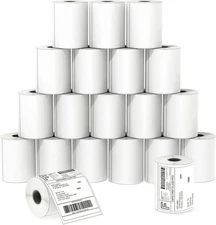 MFLABEL 4x6 Thermal Shipping Labels - 20 Rolls of 250 Labels/ Rolls, White 