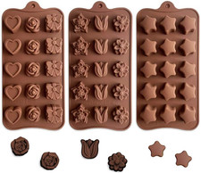 Silikon-Schokoladenform Set für Pralinen und Desserts, flexibel, antihaft, 21x10