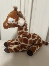FAO SCHWARZ Giraffe Plush Stuffed Animal Sitting Toy Realistic