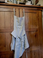Handmade 100 Linen Apron Heavy USA Prairie Cottage Lagenlook Upcycled Art