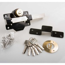 Twin Pack Perry 1127A050BK 50mm No 1127 Double Locking Long Throw Lock with