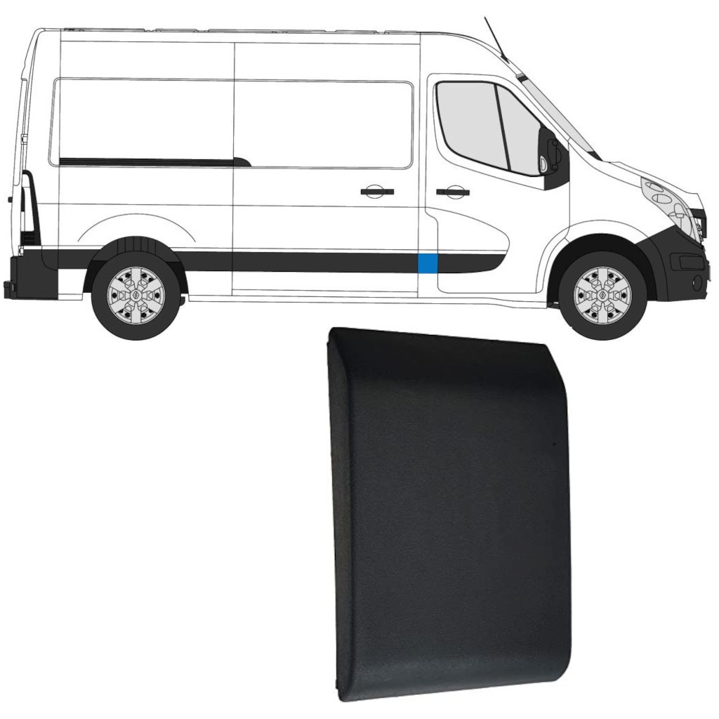 Front side trim for Nissan NV400 2010- / Right
