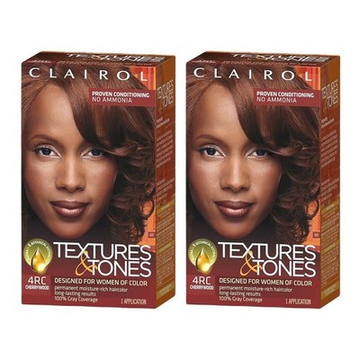 (2) Clairol Textures & Tones Permanent Hair Color 4RC Cherrywood