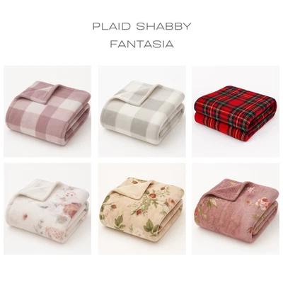 FANCY HOME Coperta Plaid in Pile Coral Matrimoniale Singolo Fantasia Shabby Scozzese Tartan